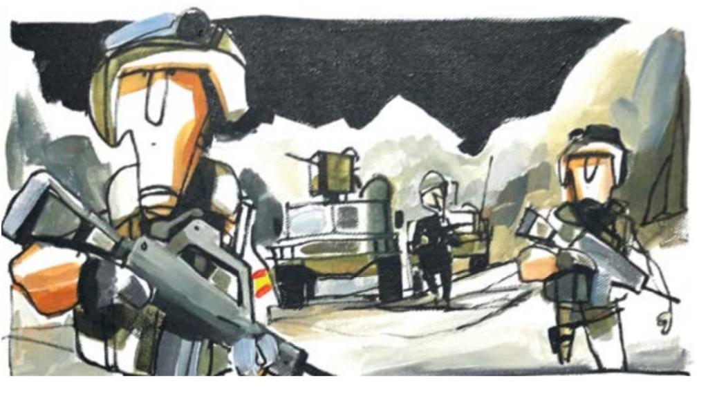 Los miembros del Mando de Operaciones Especiales abrían paso.