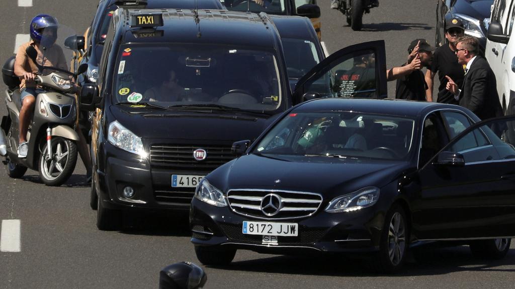 Momentos de tensión entre los taxistas y la VTC