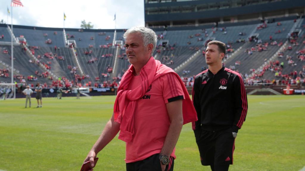 Jose Mourinho, durante la pretemporada del United