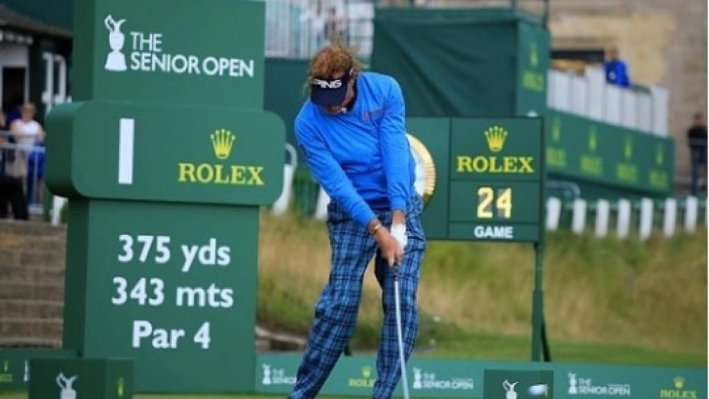 Miguel Ángel Jiménez en el Open Británico. Foto: Instagram (@miguelangeljimenez_golfer)
