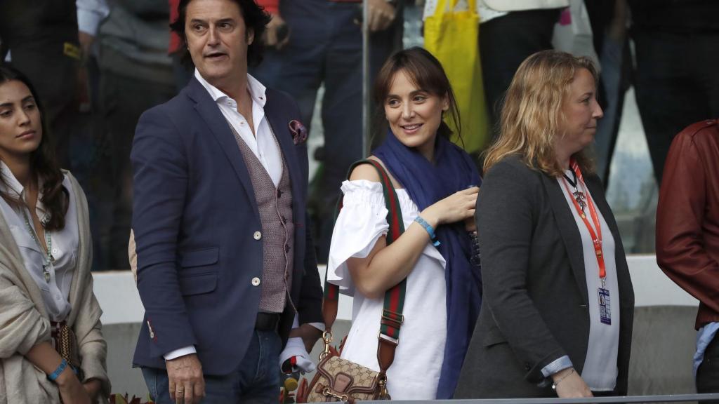 Tamara Falcó en un partido de tenis.