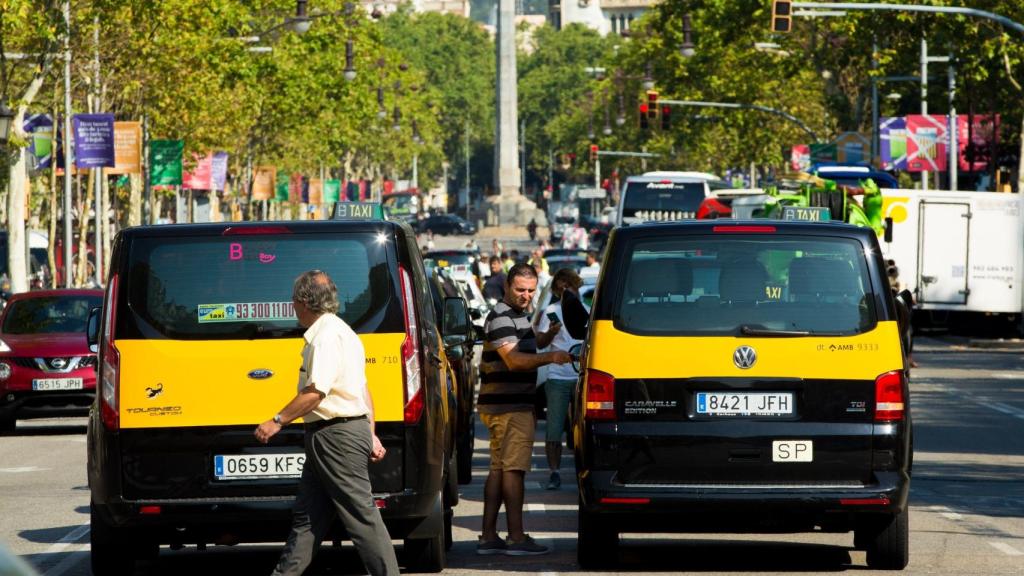 Huelga de taxis en Barcelona