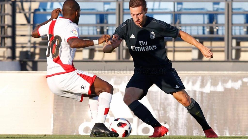 Jorge de Frutos, durante un partido de pretemporada con el Castilla.