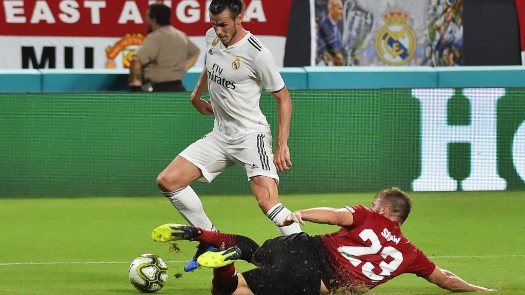 Gareth Bale, ante el Manchester United