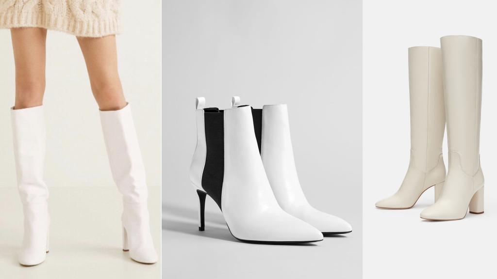 Botas de Mango, botines de Bershka, y botas de Zara.