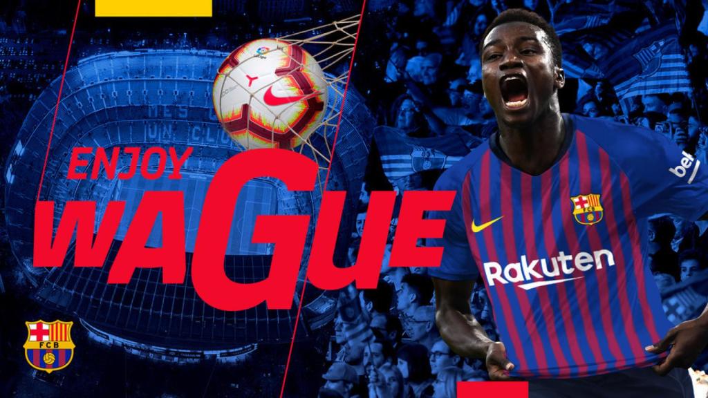 Moussa Wague ficha por el Barcelona. Foto: Twitter (@FCBarcelonaB)