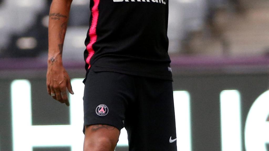 Neymar entrenando con el PSG