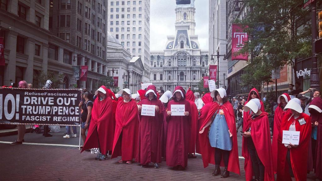 Varias mujeres en protesta en Estados Unidos.
