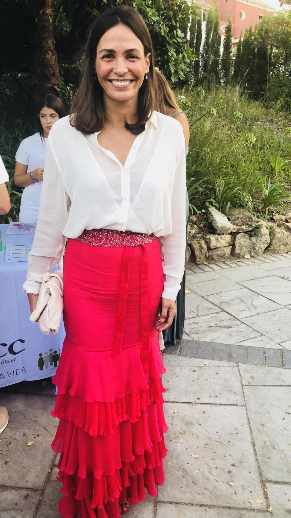 Ines Sastre en la Gala del Cáncer de Marbella.
