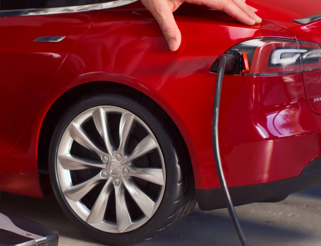 tesla model s mini coche cargador electrico