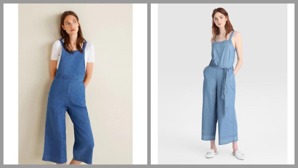 Los monos vaqueros: izq. de Mango y dcha. de Fórmula joven.