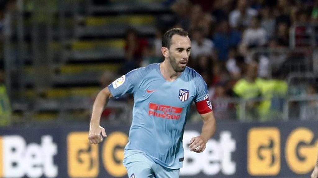 Godin en un partido de pretemporada. Foto: Twitter (@Atleti)
