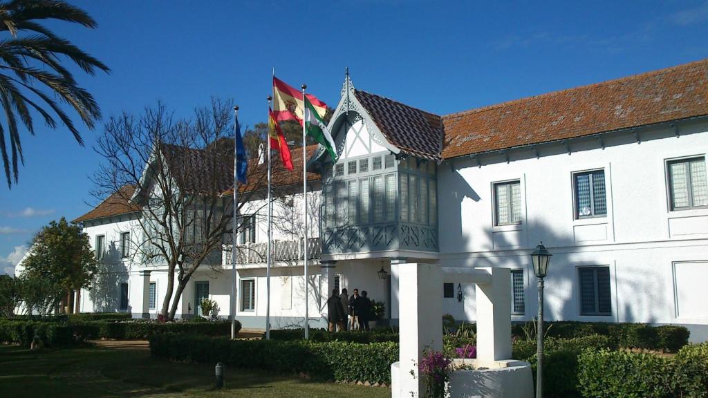 Parque Nacional de Doñana, palacio de las Marismillas y alrededores, en una visita de la reina Sofía en abril de 2014.