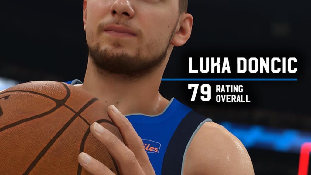Media de Luka Doncic en el NBA 2K19. Foto: Twitter (@NBA2K)