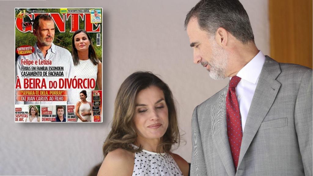 Letizia y Felipe en un montaje.