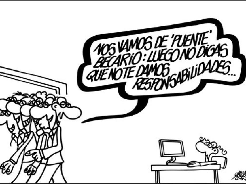 La mítica tira del maestro Forges sobre los becarios.