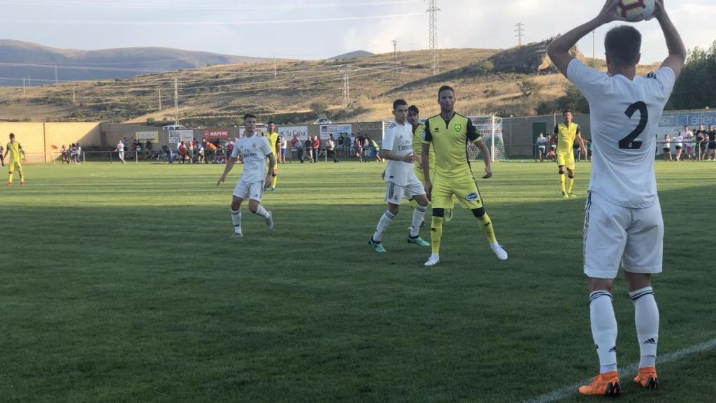 Partido entre el Castilla y el Numancia. Foto: Twitter. (@cdnumancia)