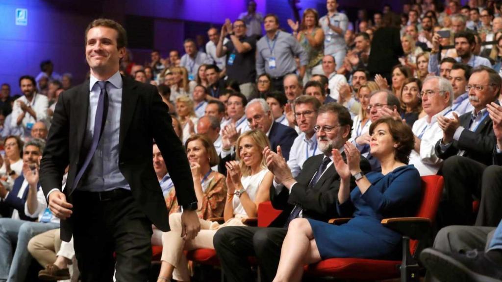 Pablo Casado, en el momento de ser proclamado presidente del PP.
