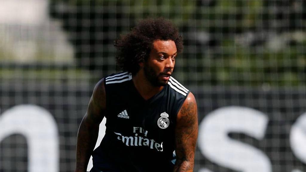 Marcelo y Vinicius entrenan con el Real Madrid