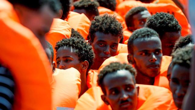 Migrantes del Aquarius, una vez rescatados