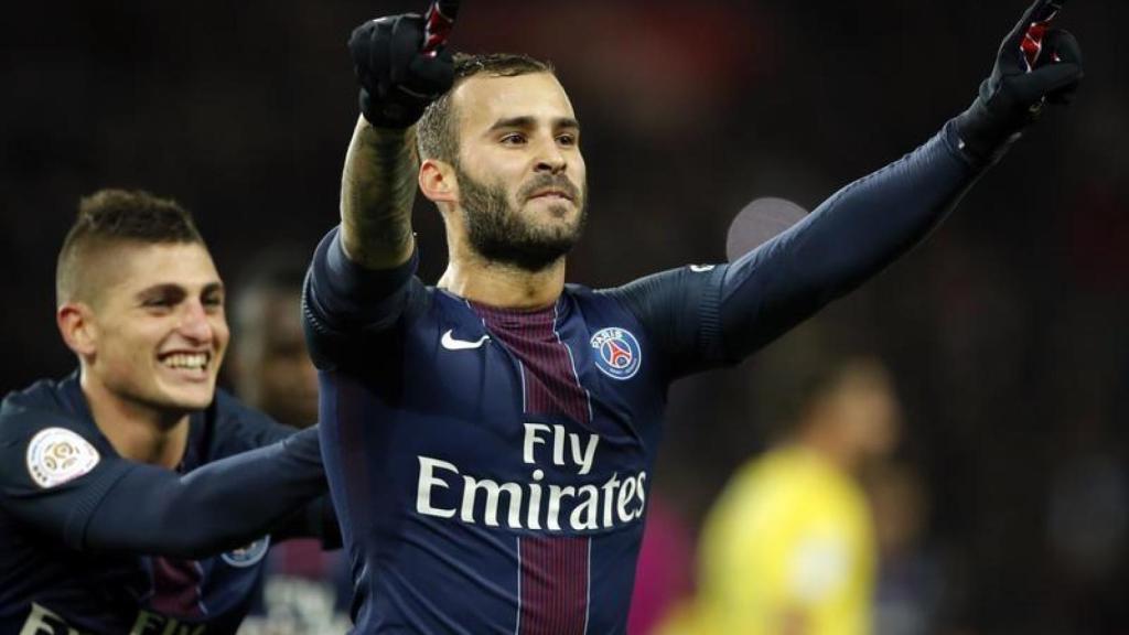 Jesé celebra un gol con el PSG