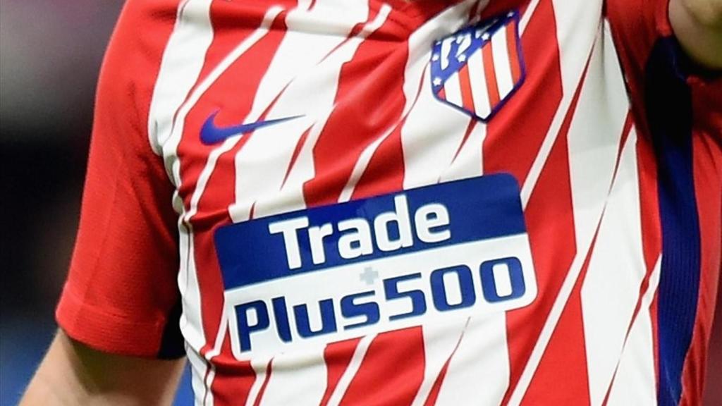 Plus500, patrocinador del Atlético de Madrid.