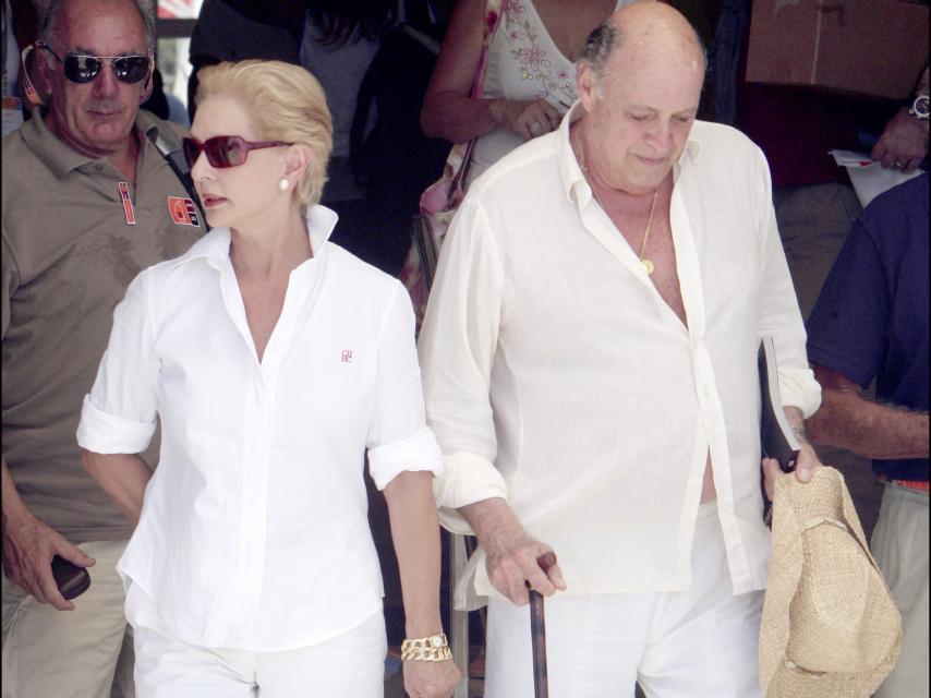 Carolina Herrera y Reinaldo Herrera en Mallorca en una imagen de archivo.
