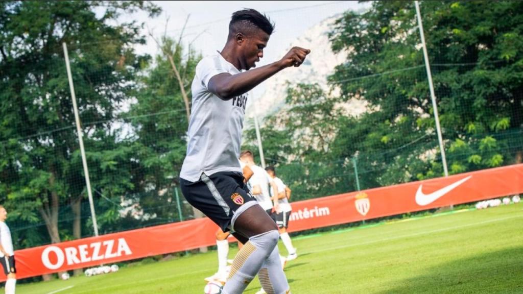 Keita entrenando con el Mónaco. Foto: Twitter (@as_monaco)