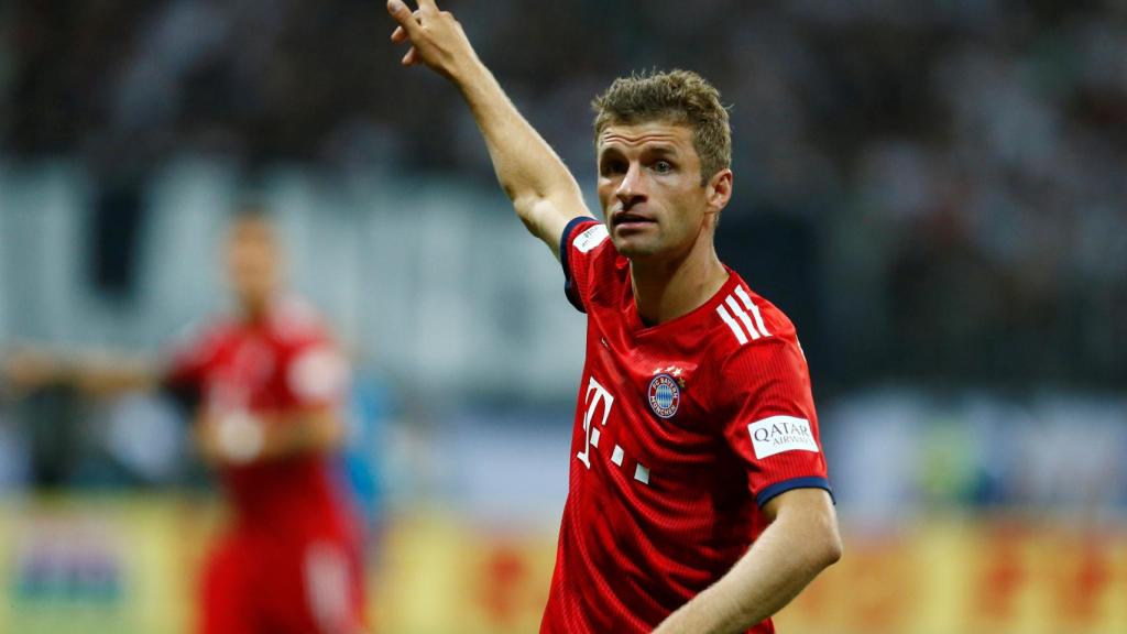 Müller durante un partido con el Bayern Múnich