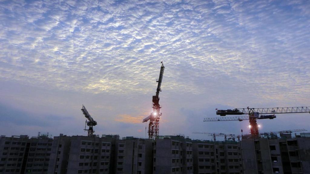 Viviendas en construcción en Navarra.