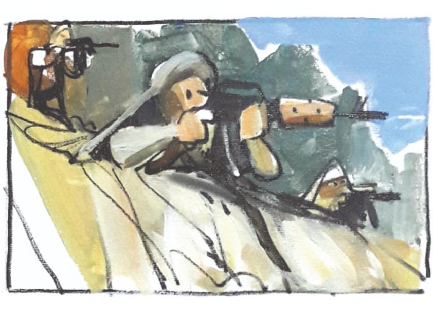 El enemigo abrió fuego contra el destacamento español en Sabzak.