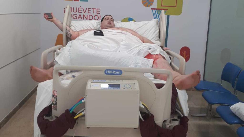 Teófilo, en la sala de pediatría