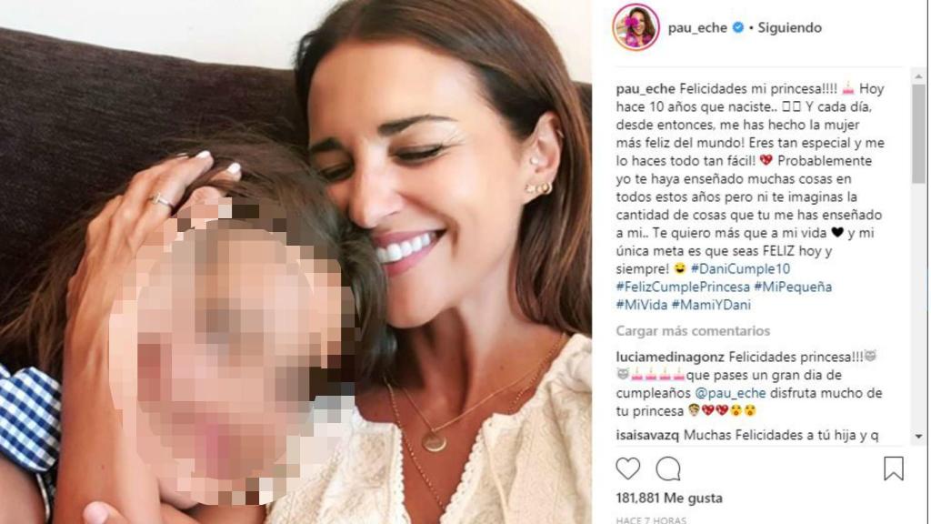 La publicación de Paula Echevarría.