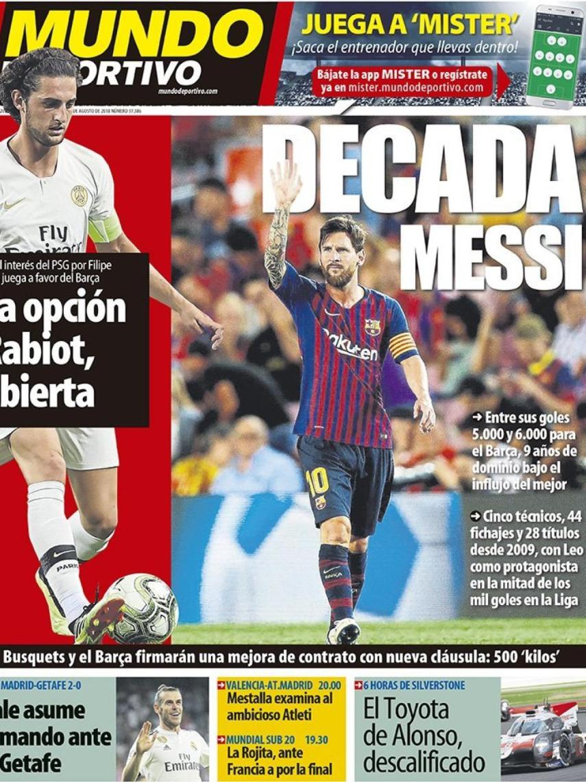 Portada Mundo Deportivo (20/08/2018)