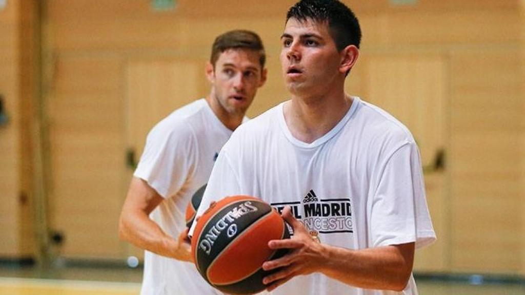 Gabriel Deck, durante un entrenamiento con el Real Madrid.