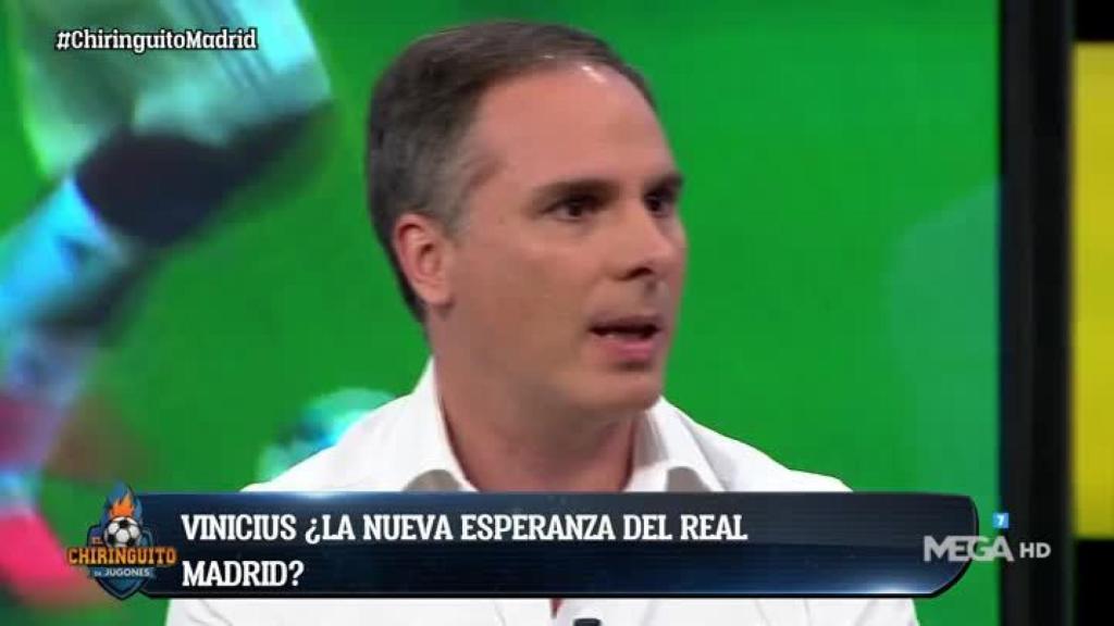 Manu Sainz en El Chiringuito. Foto: Twitter. (@elchirnguitotv)