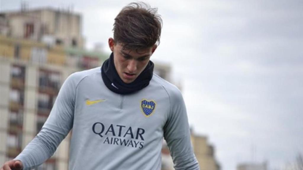Leo Balerdi en un entrenamiento de Boca Juniors. Foto: Instagram (@leobalerdi5)