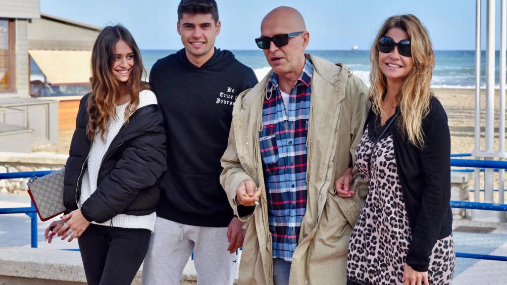 Kiko Matamoros, Makoke, Javier Tudela y la novia de este, Alejandra.