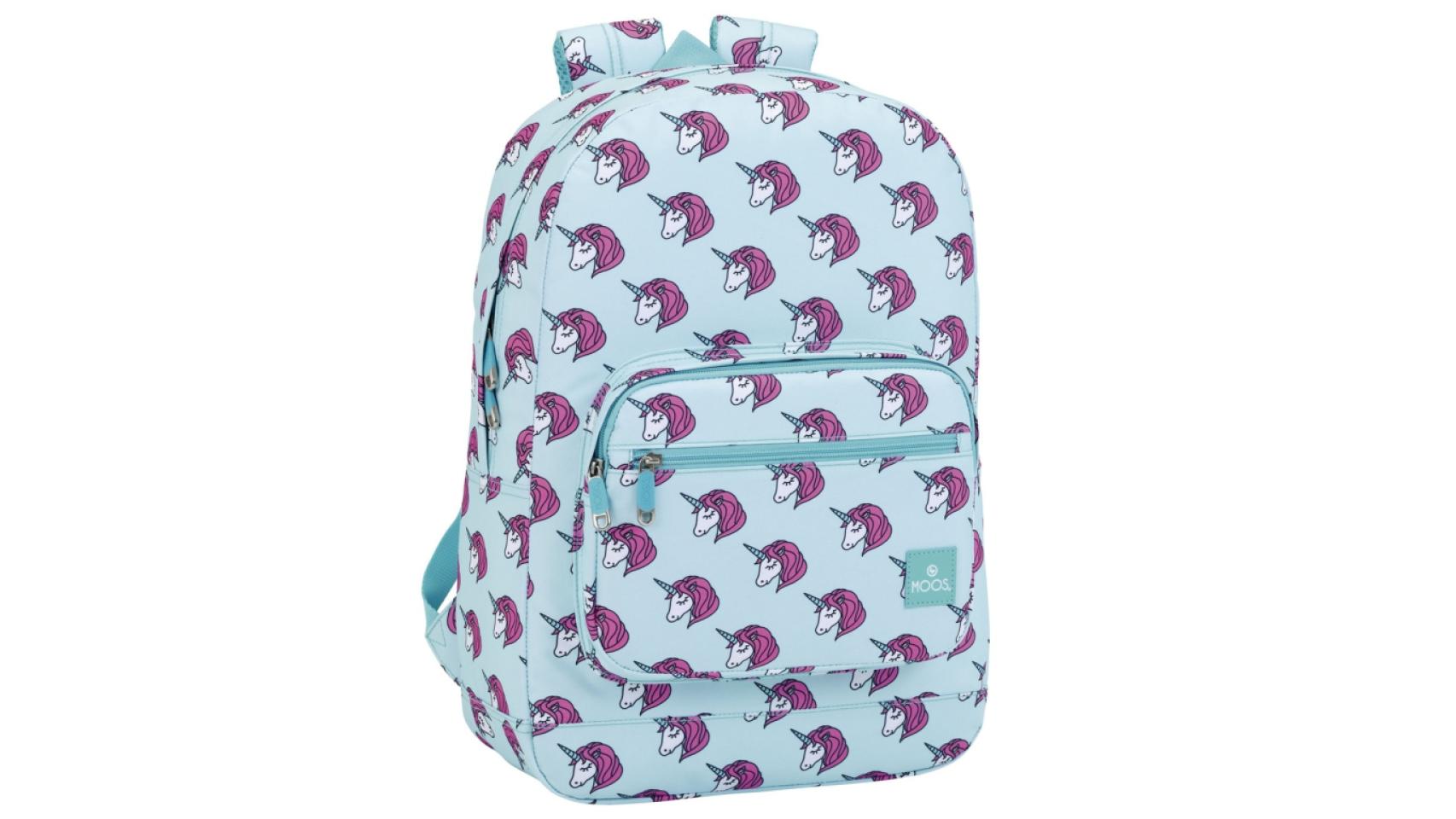Los unicornios están más de moda que nunca. Una mochila con un estampado así, además de reforzada y con la posibilidad de convertirse en una con ruedas es un must, como esta de Safta. Puedes ver más mochilas así de divertidas aquí.