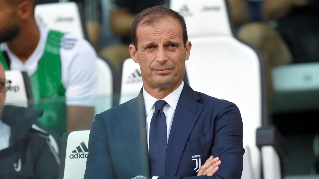 Allegri durante un partido de la Serie A