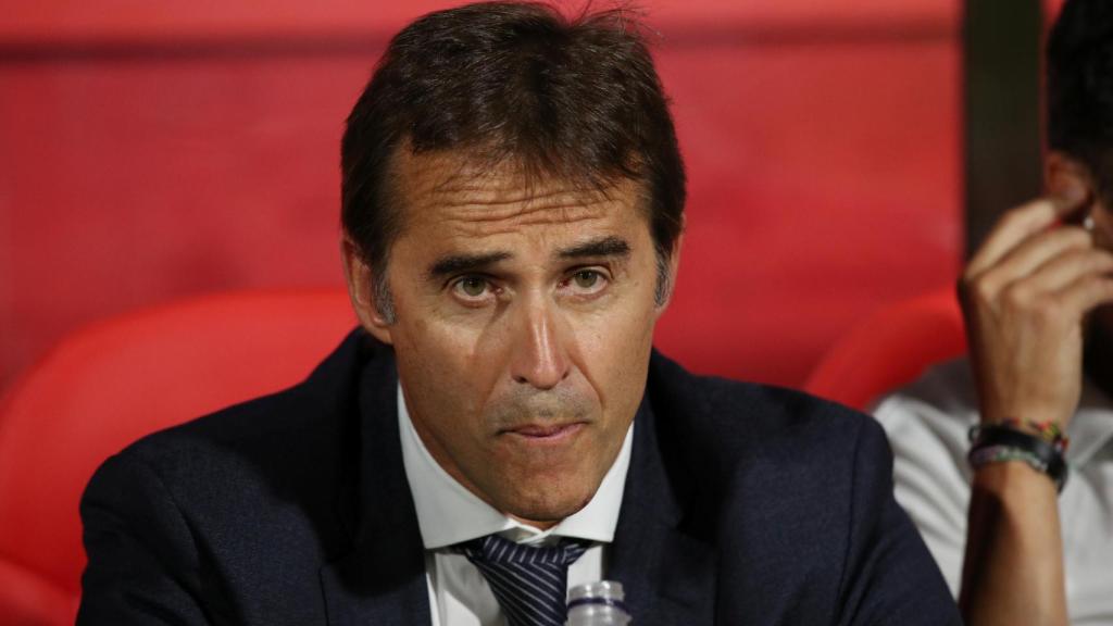 Julen Lopetegui, en el banquillo