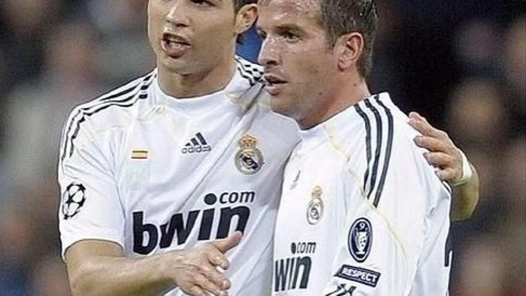 Van der Vaart y Cristiano en un partido del Real Madrid. Foto: Instagram (@rafaelvdvaart)