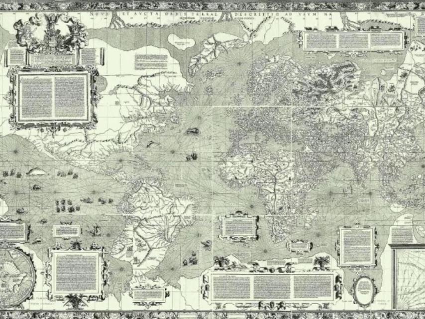 El mapa creado por Mercator en 1945.