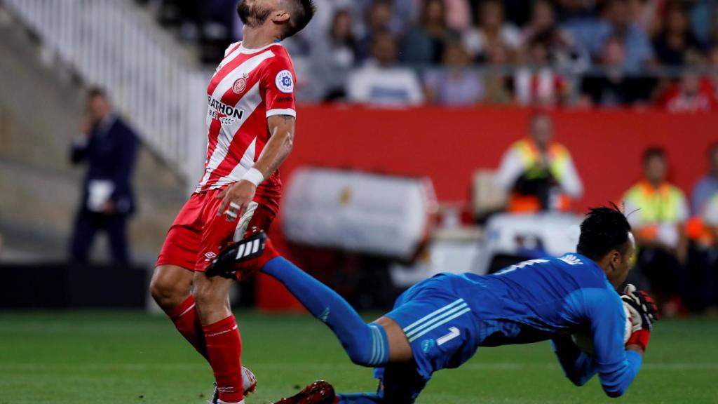 Keylor Navas detiene una ocasión de gol del Girona