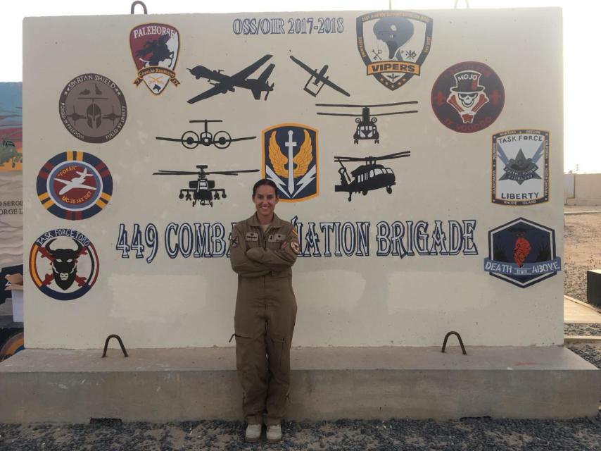 La comandante Gala Gallego, en Irak.
