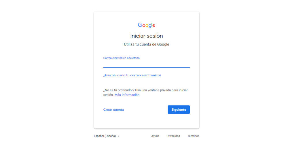 google inicio sesion