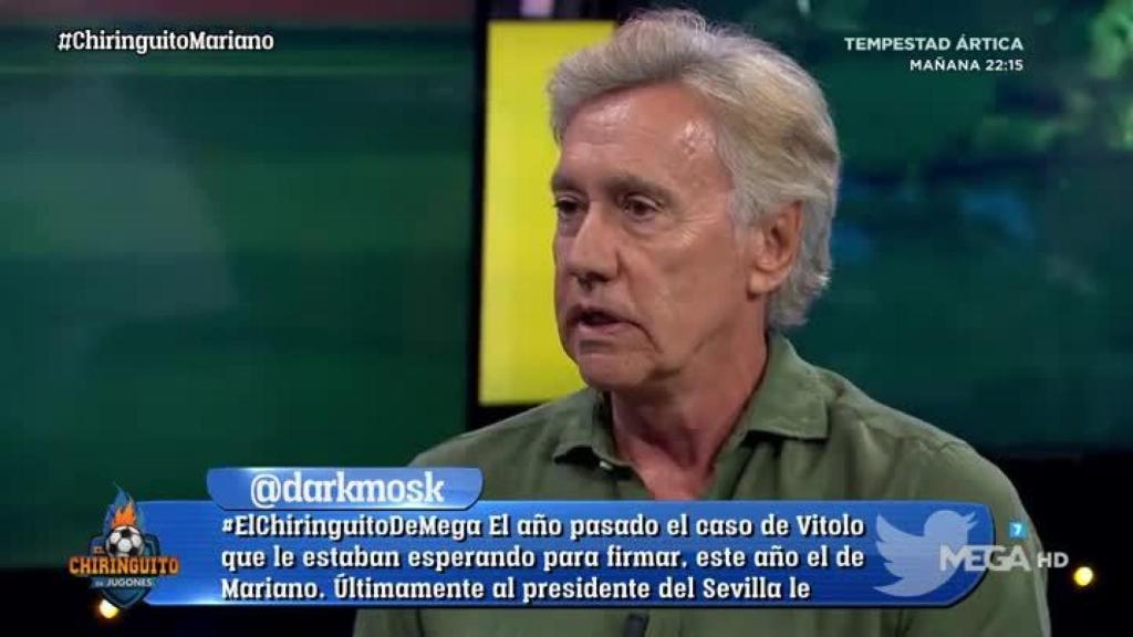 Rafa Almansa en El Chiringuito. Foto: Twitter (@elchiringuitotv)