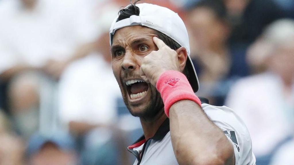 Verdasco, durante el partido con Murray.