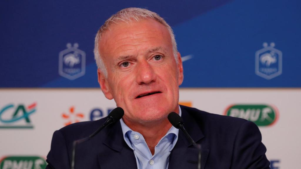 Deschamps, durante una rueda de prensa