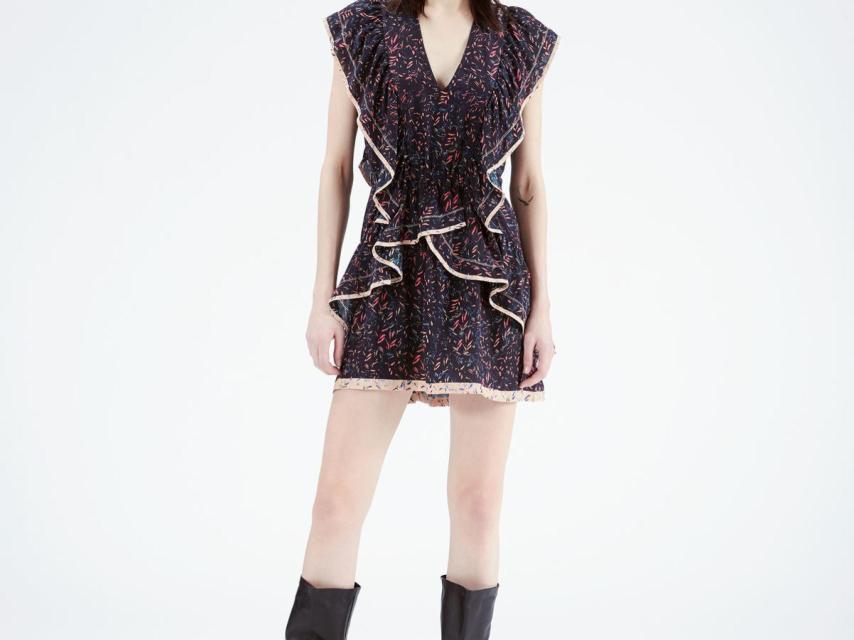 Vestido modelo 'Jicka' de la firma 'Iro Paris' que ha lucido Sara Carbonero en sus redes sociales.